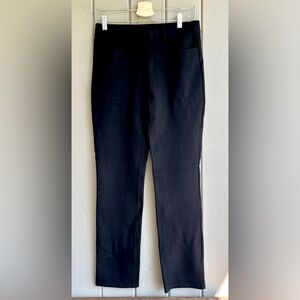 Quince Women's M Ultra-Stretch Ponte Straight Leg 4 Pocket Pants Black